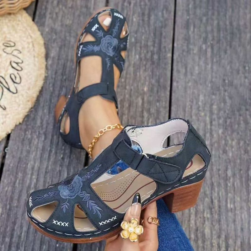Formal Women Daily Wear Sandals - Sandalias de Mujer con Tacón Medio,