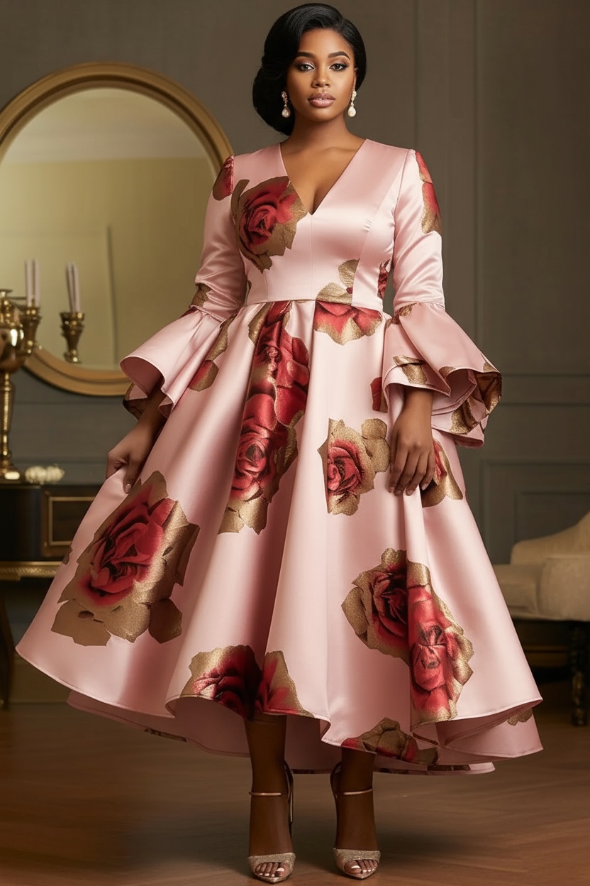 Women Formal Wear Dress - Vestido de Noche Elegante de Satén