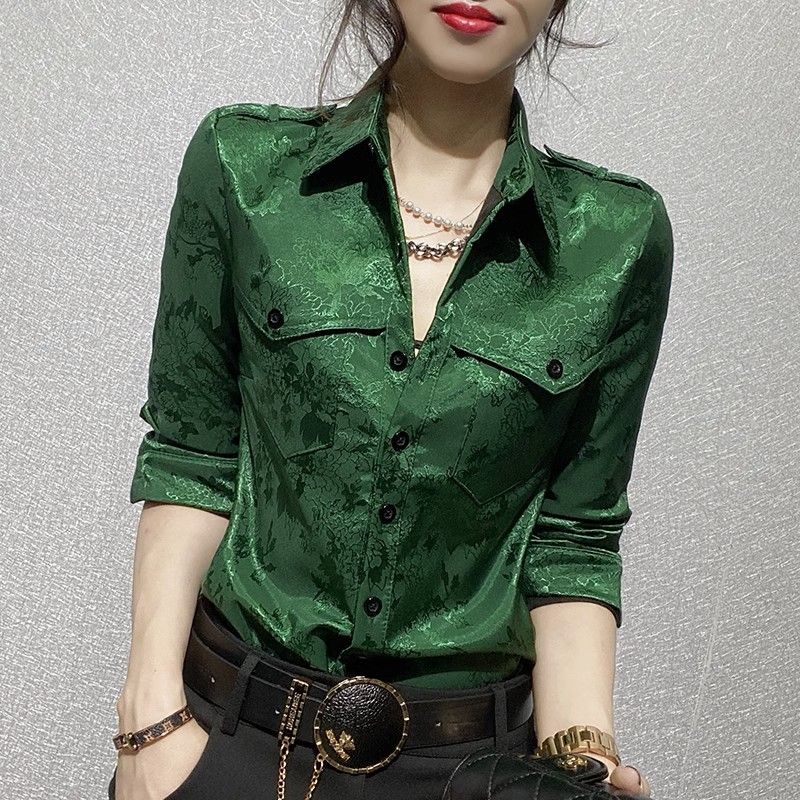 Women Formal Wear Outfits - Blusa holgada de manga larga con