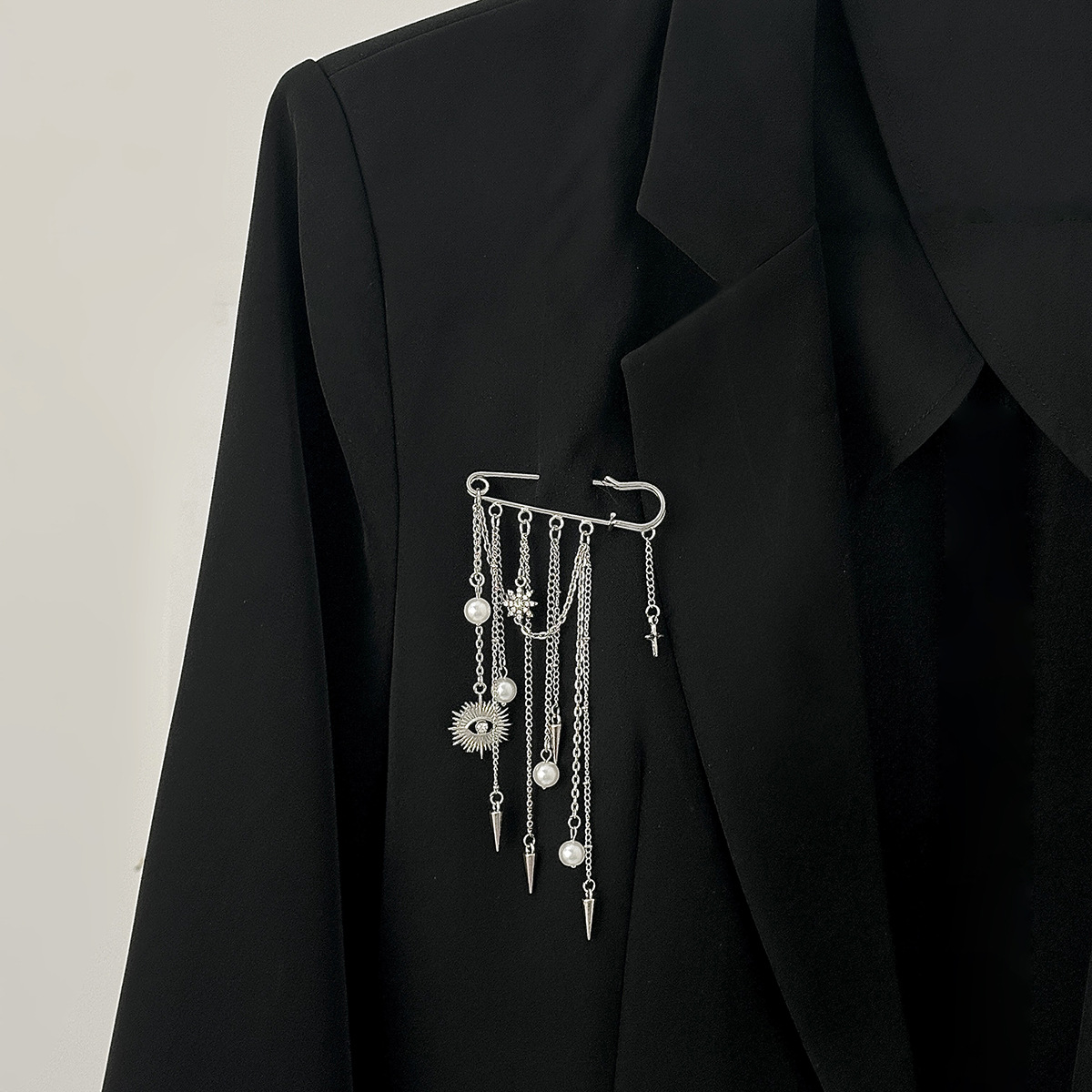 Women Formal Wear With Jeans - Broche de perlas de imitación, broche
