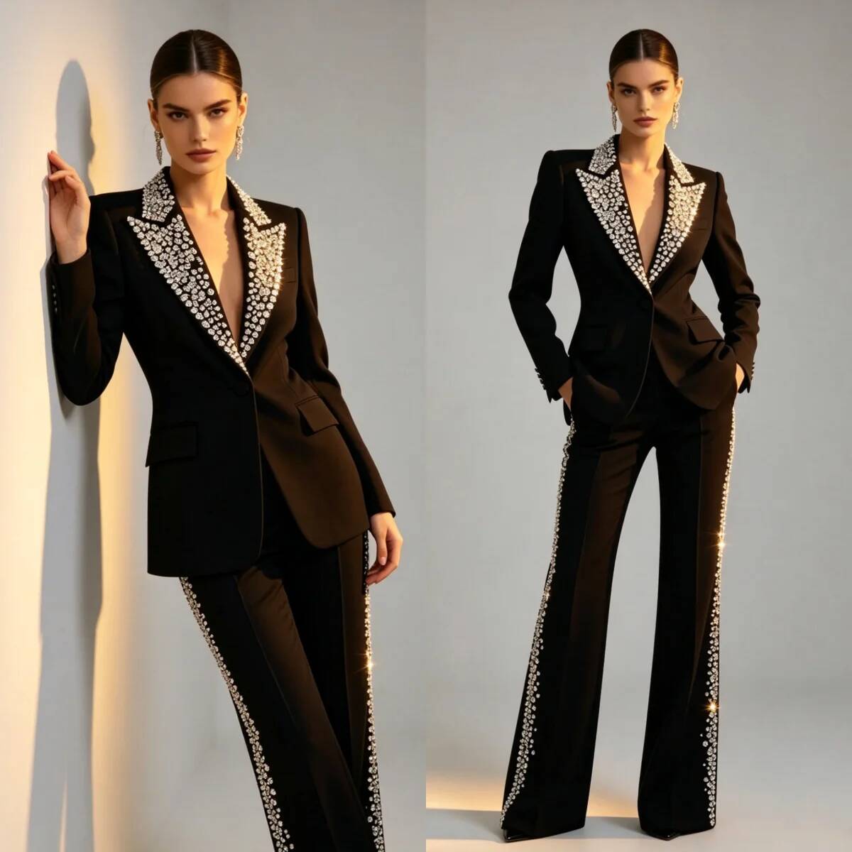 Women Formal Wear For Plus Size - Trajes de 2 Piezas con Cristales
