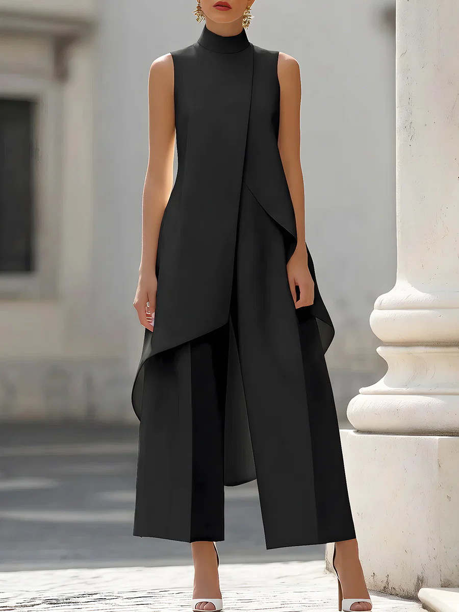 Women'S Formal Wear Pants - Mono sin mangas con cuello alto,
