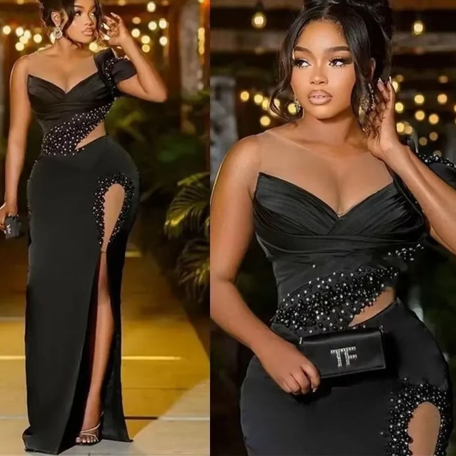 Women Formal Wear For Plus Size - Vestido formal satinado de talla grande
