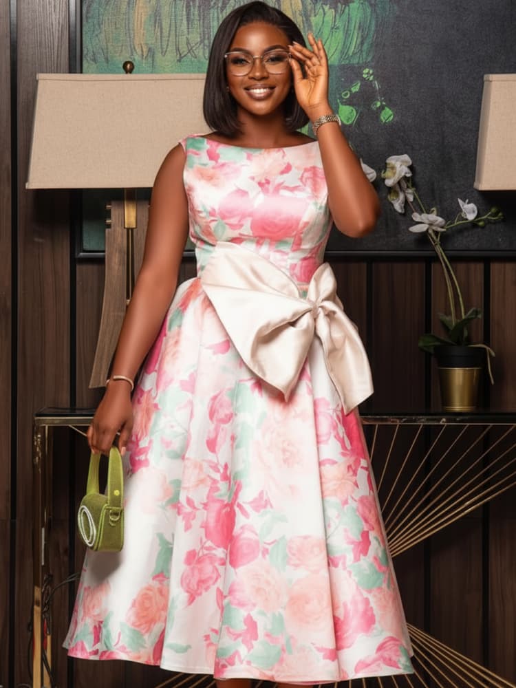 Vestido midi sin mangas con cu - Women Formal Wear Dress reseña y precio