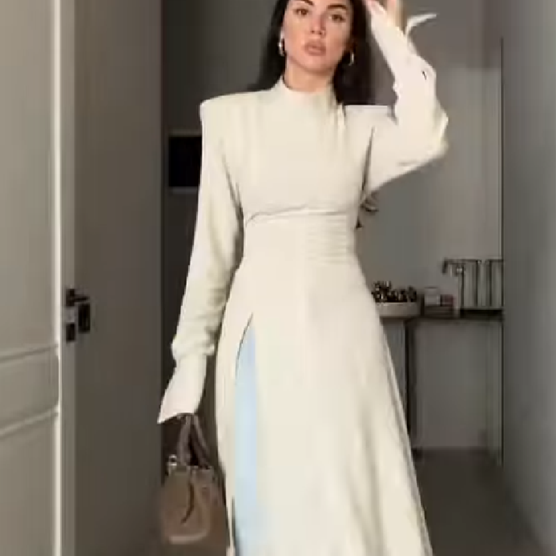 Vestido Maxi Elegante de Manga - Women Formal Wear Outfits reseña y precio