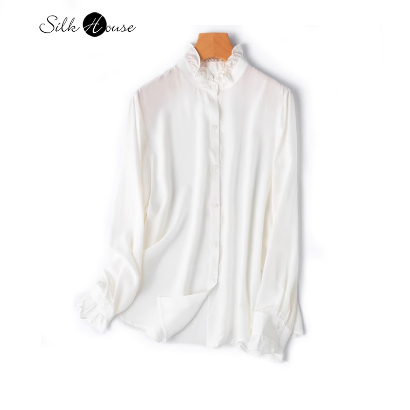 2025 Moda para mujer Nuevo 100 - Silk Blouse Button reseña y precio