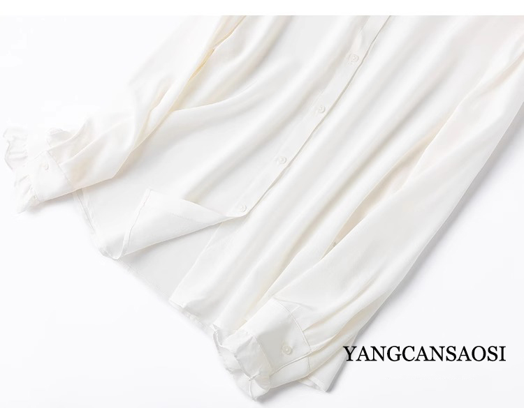 2025 Moda para mujer Nuevo 100 - Silk Blouse Button reseña y precio
