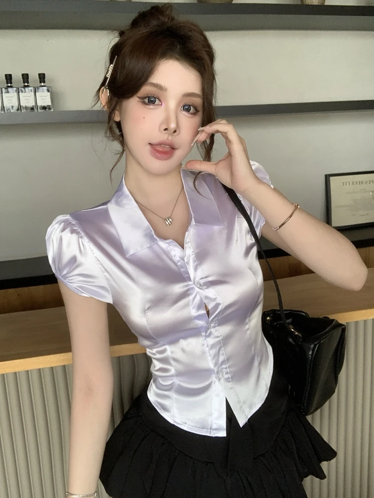 Camisas de Seda Sexys de Veran - Silk Blouse Button reseña y precio