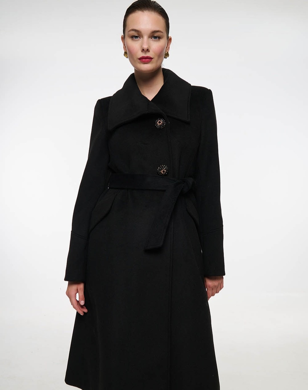 Abrigo de lana Vintage negro c - Women Formal Wear For Plus Size reseña y precio