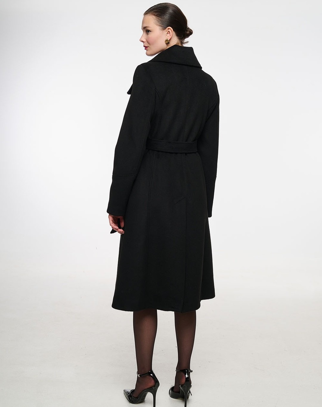 Abrigo de lana Vintage negro c - Women Formal Wear For Plus Size reseña y precio