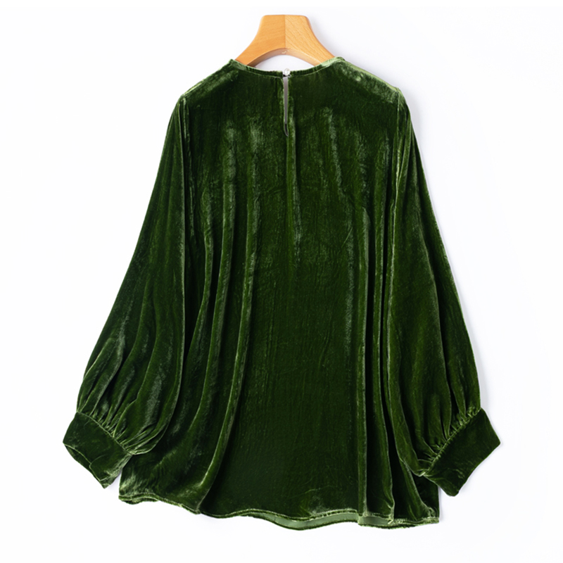Blusa de terciopelo de seda pa - Silk Blouse Button reseña y precio