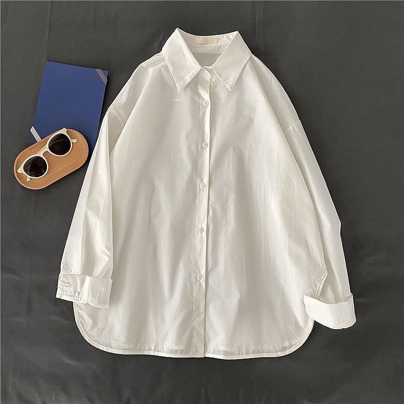 Camisa y blusa holgada de mang - Silk Blouse Button reseña y precio