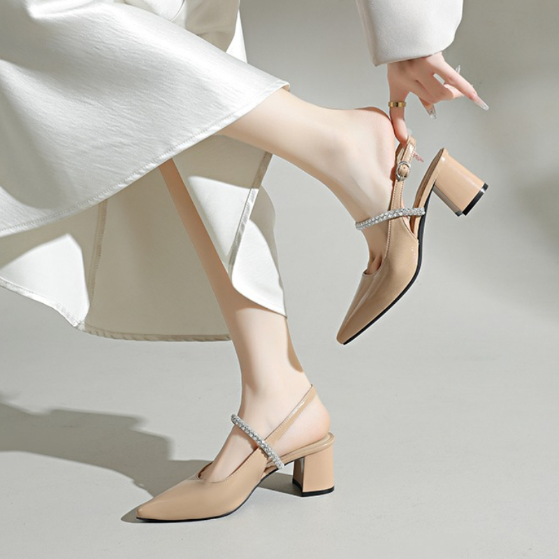 Zapatos de Tacón Cuadrado con  - Formal Women Daily Wear Sandals reseña y precio