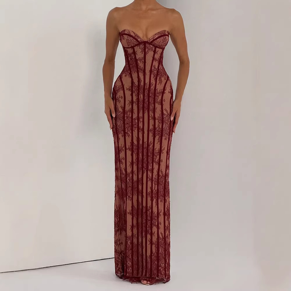 Vestido Maxi Ajustado sin Tira - Women Formal Wear Dress reseña y precio