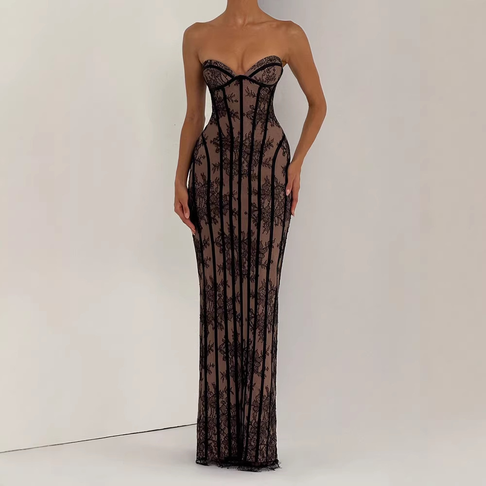 Vestido Maxi Ajustado sin Tira - Women Formal Wear Dress reseña y precio