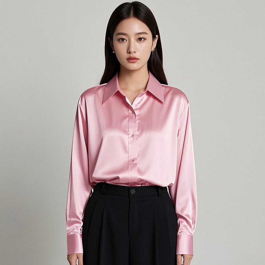 Camisa informal de tendencia c - Silk Blouse Button reseña y precio